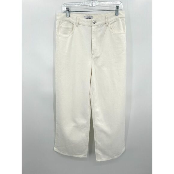 & OTHER STORIES White Wide Leg High Rise Denim Jeans Size 10 - Picture 1 of 7